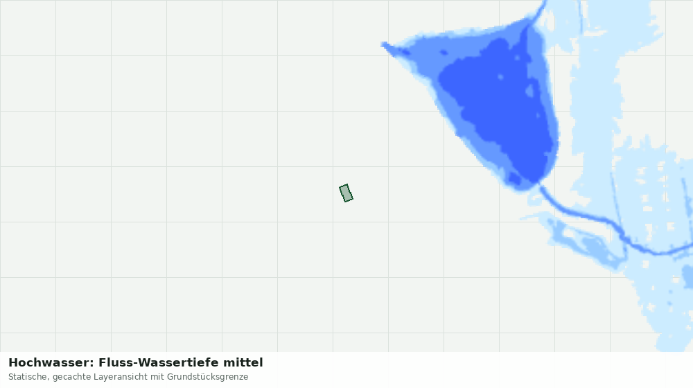 Statische Kartenansicht: Hochwasser: Fluss-Wassertiefe mittel