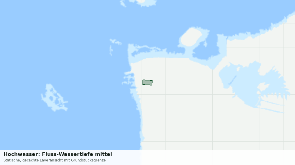 Statische Kartenansicht: Hochwasser: Fluss-Wassertiefe mittel
