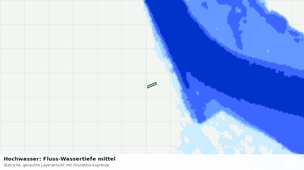 Statische Kartenansicht: Hochwasser: Fluss-Wassertiefe mittel