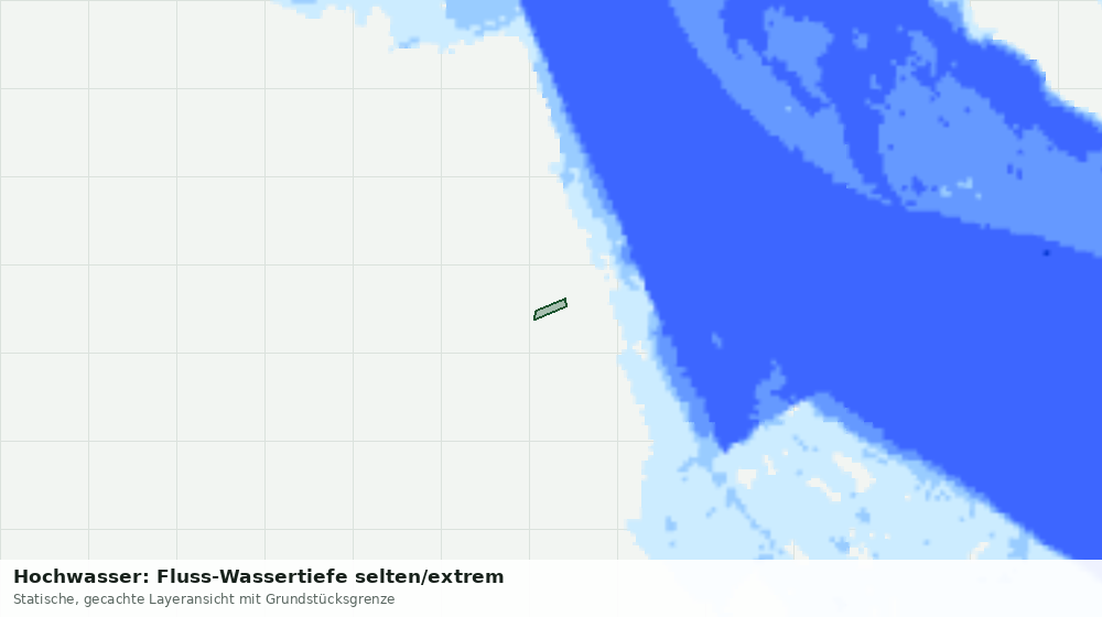 Statische Kartenansicht: Hochwasser: Fluss-Wassertiefe selten/extrem