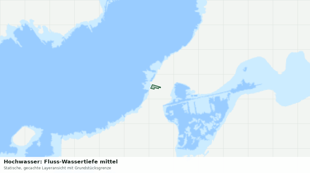 Statische Kartenansicht: Hochwasser: Fluss-Wassertiefe mittel