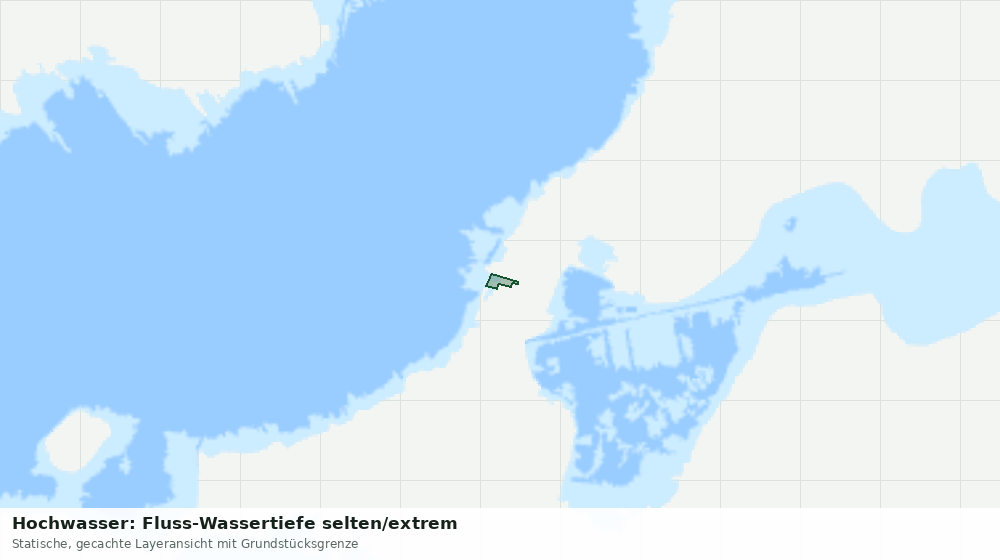 Statische Kartenansicht: Hochwasser: Fluss-Wassertiefe selten/extrem