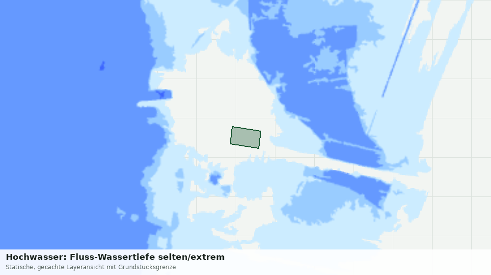 Statische Kartenansicht: Hochwasser: Fluss-Wassertiefe selten/extrem
