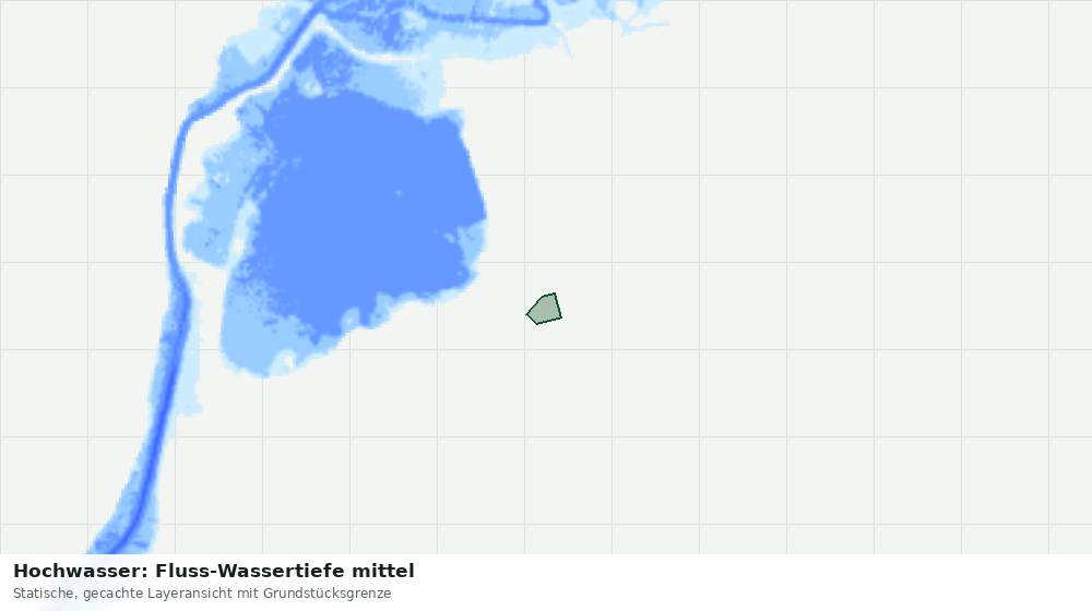 Statische Kartenansicht: Hochwasser: Fluss-Wassertiefe mittel