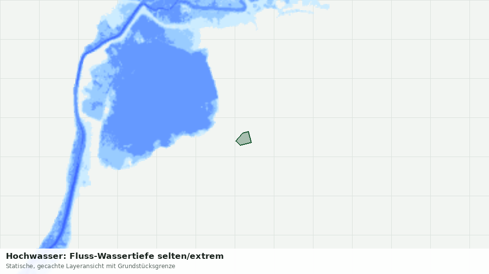Statische Kartenansicht: Hochwasser: Fluss-Wassertiefe selten/extrem