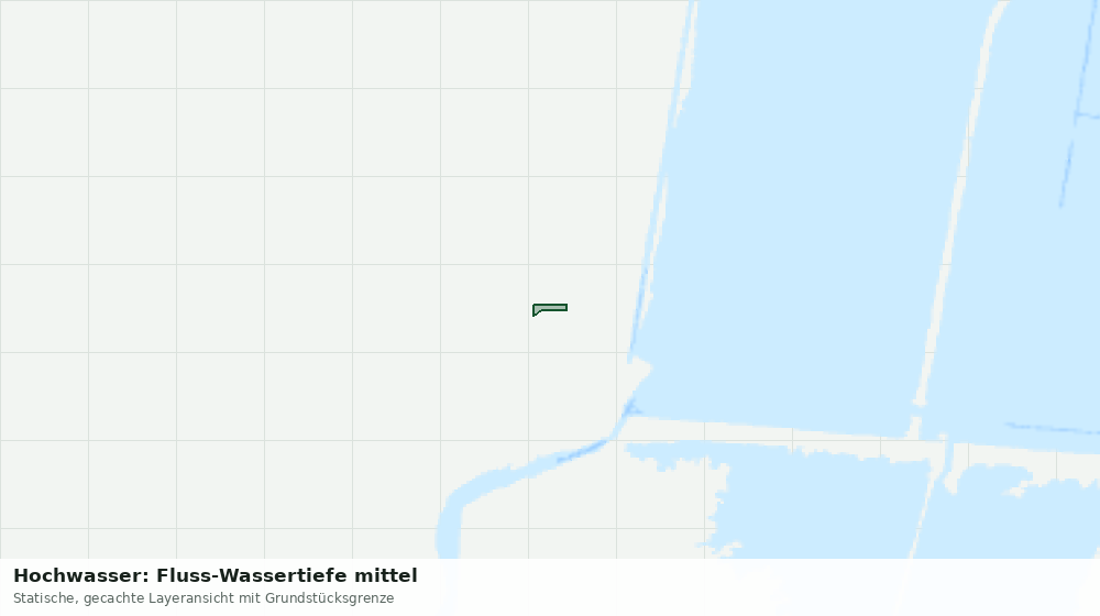 Statische Kartenansicht: Hochwasser: Fluss-Wassertiefe mittel