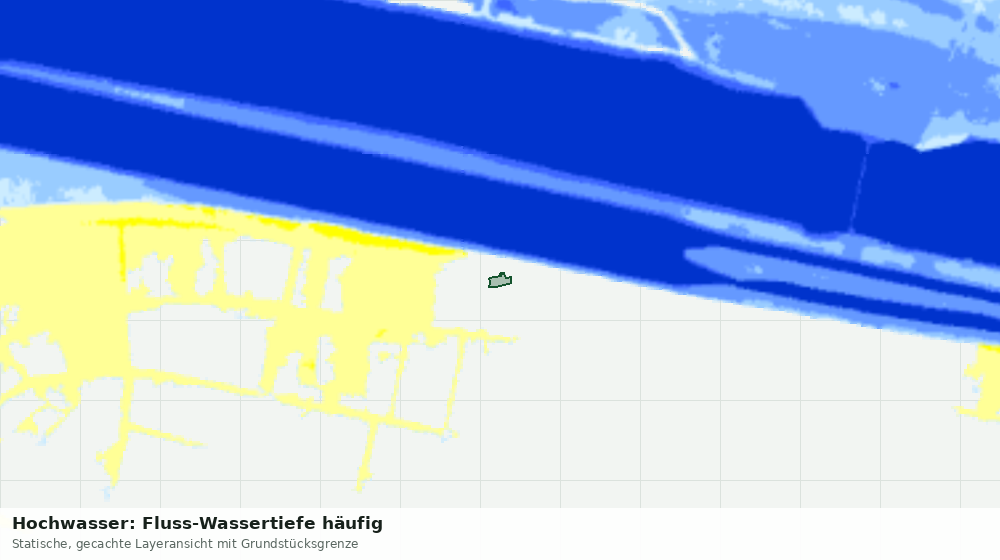 Statische Kartenansicht: Hochwasser: Fluss-Wassertiefe häufig