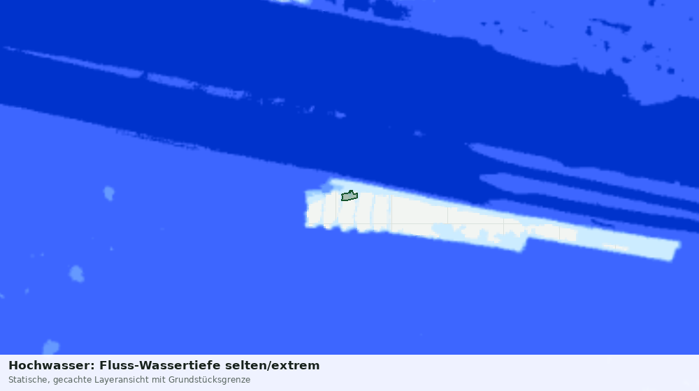 Statische Kartenansicht: Hochwasser: Fluss-Wassertiefe selten/extrem