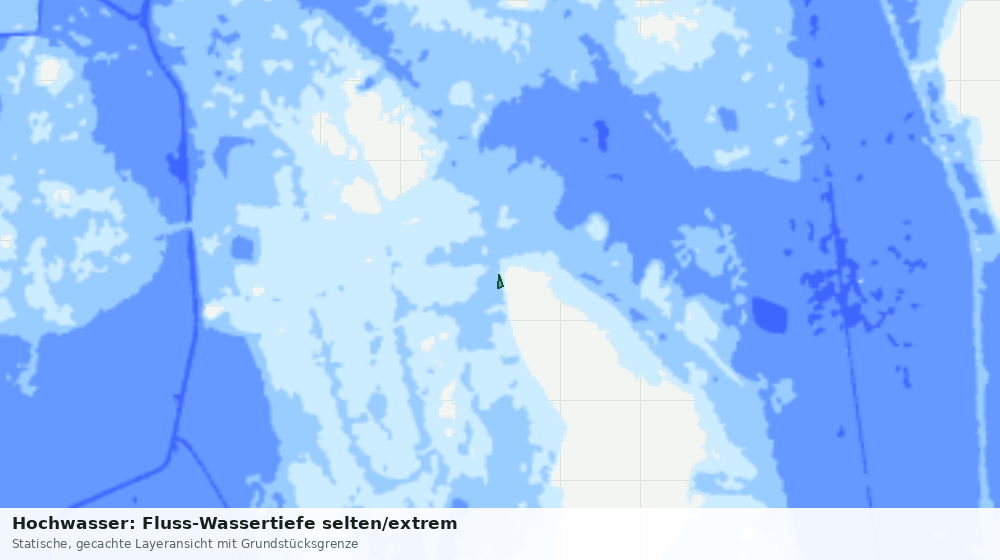 Statische Kartenansicht: Hochwasser: Fluss-Wassertiefe selten/extrem