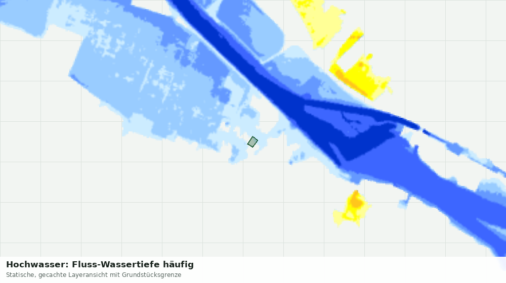 Statische Kartenansicht: Hochwasser: Fluss-Wassertiefe häufig