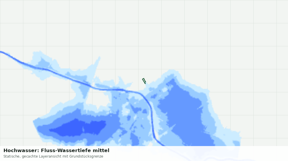 Statische Kartenansicht: Hochwasser: Fluss-Wassertiefe mittel