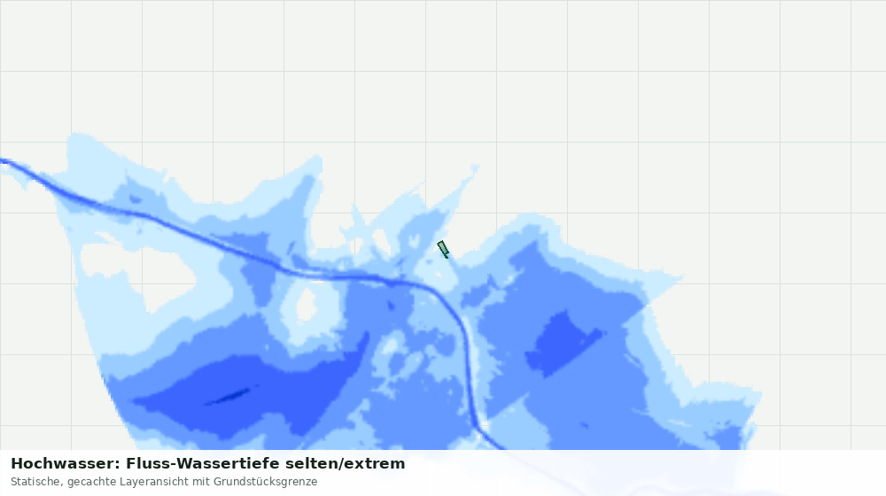 Statische Kartenansicht: Hochwasser: Fluss-Wassertiefe selten/extrem