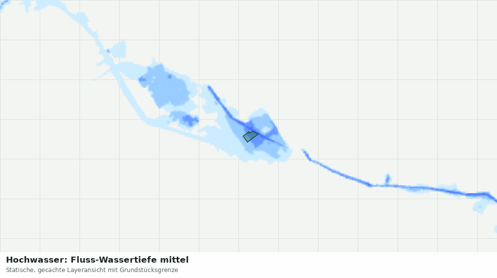 Statische Kartenansicht: Hochwasser: Fluss-Wassertiefe mittel