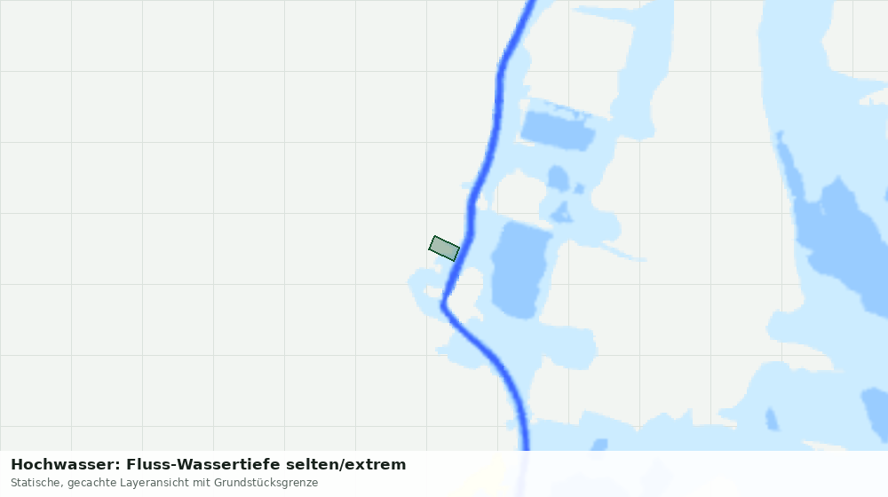 Statische Kartenansicht: Hochwasser: Fluss-Wassertiefe selten/extrem