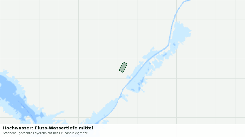 Statische Kartenansicht: Hochwasser: Fluss-Wassertiefe mittel