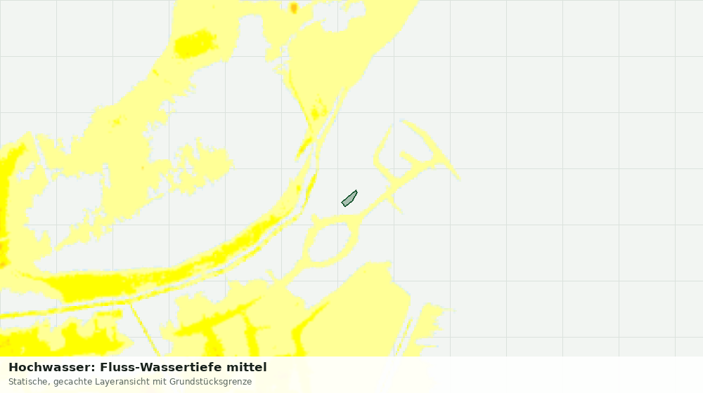 Statische Kartenansicht: Hochwasser: Fluss-Wassertiefe mittel
