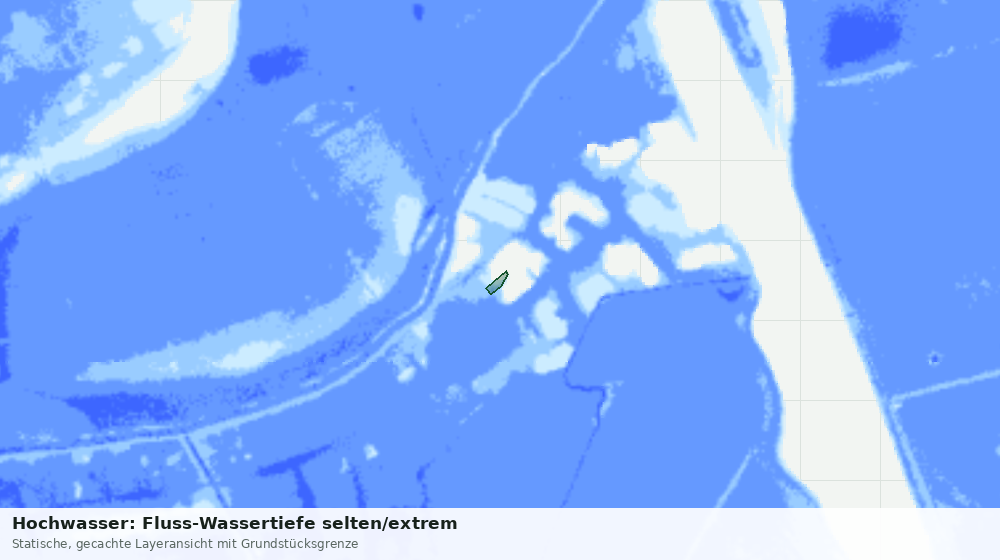 Statische Kartenansicht: Hochwasser: Fluss-Wassertiefe selten/extrem