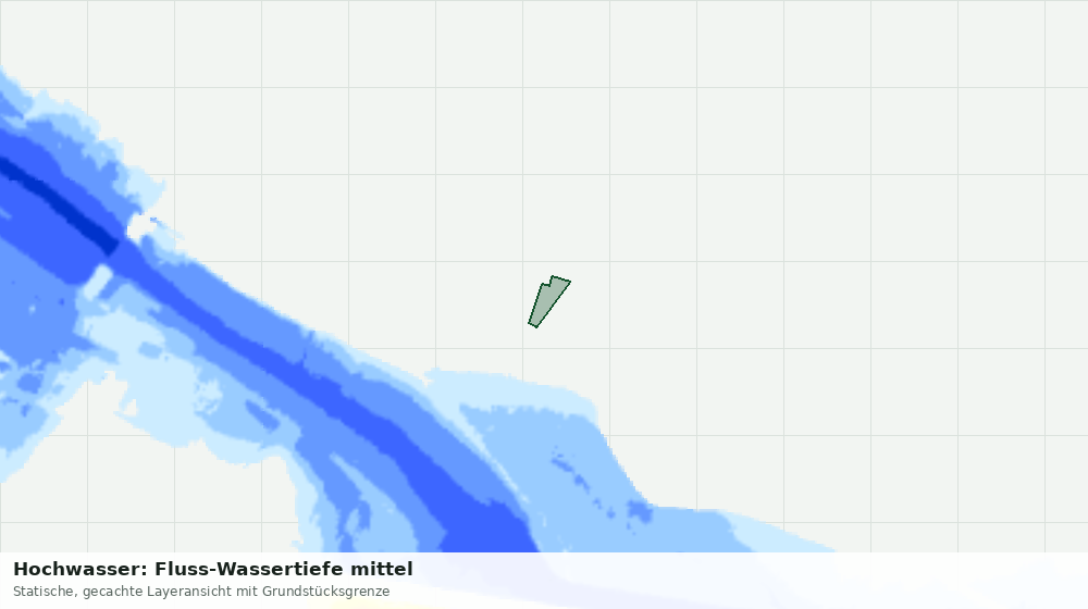 Statische Kartenansicht: Hochwasser: Fluss-Wassertiefe mittel