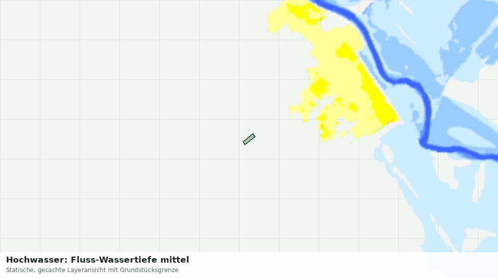 Statische Kartenansicht: Hochwasser: Fluss-Wassertiefe mittel