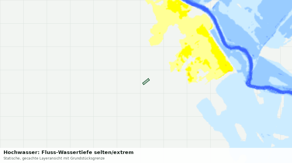 Statische Kartenansicht: Hochwasser: Fluss-Wassertiefe selten/extrem