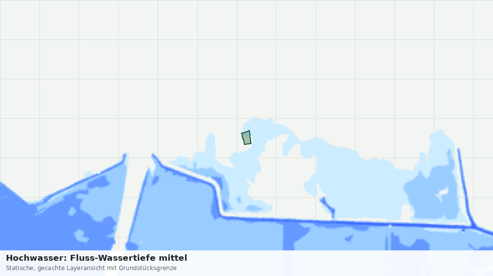 Statische Kartenansicht: Hochwasser: Fluss-Wassertiefe mittel