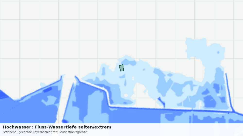 Statische Kartenansicht: Hochwasser: Fluss-Wassertiefe selten/extrem