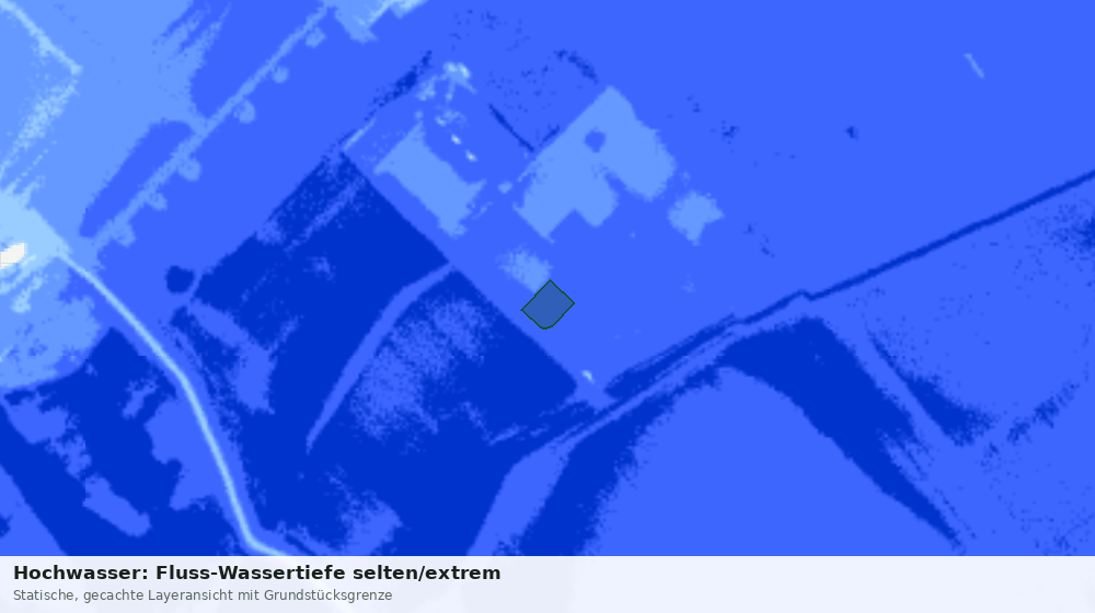 Statische Kartenansicht: Hochwasser: Fluss-Wassertiefe selten/extrem