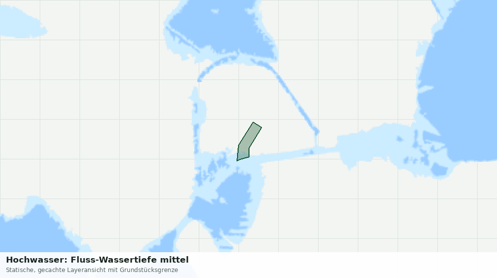 Statische Kartenansicht: Hochwasser: Fluss-Wassertiefe mittel