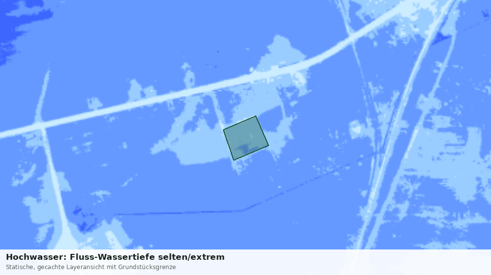 Statische Kartenansicht: Hochwasser: Fluss-Wassertiefe selten/extrem