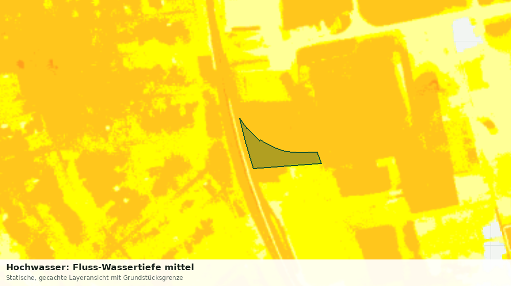Statische Kartenansicht: Hochwasser: Fluss-Wassertiefe mittel