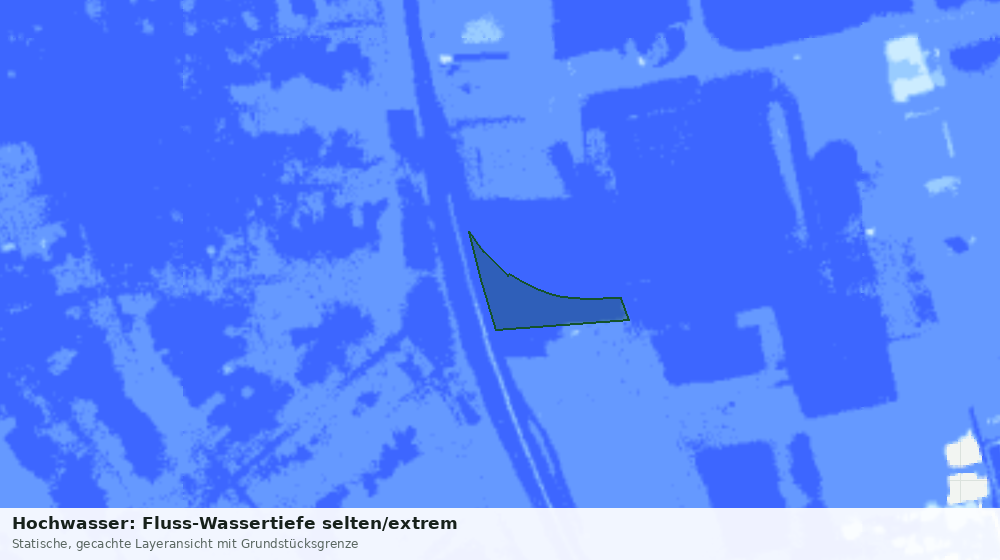 Statische Kartenansicht: Hochwasser: Fluss-Wassertiefe selten/extrem