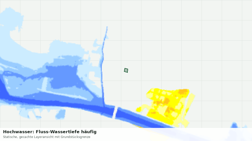 Statische Kartenansicht: Hochwasser: Fluss-Wassertiefe häufig