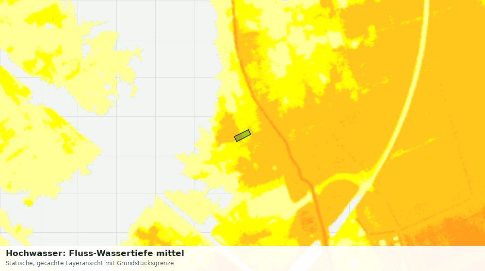 Statische Kartenansicht: Hochwasser: Fluss-Wassertiefe mittel