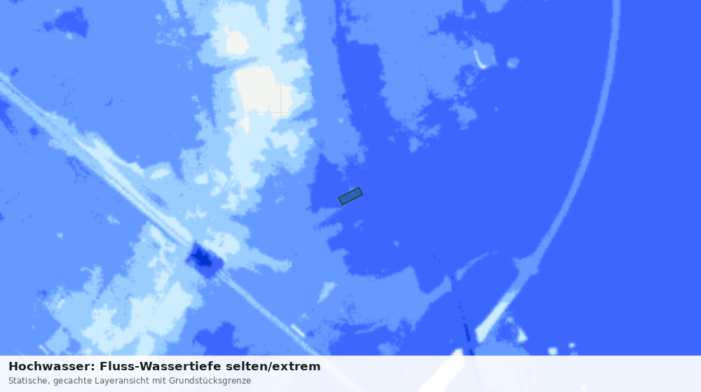 Statische Kartenansicht: Hochwasser: Fluss-Wassertiefe selten/extrem