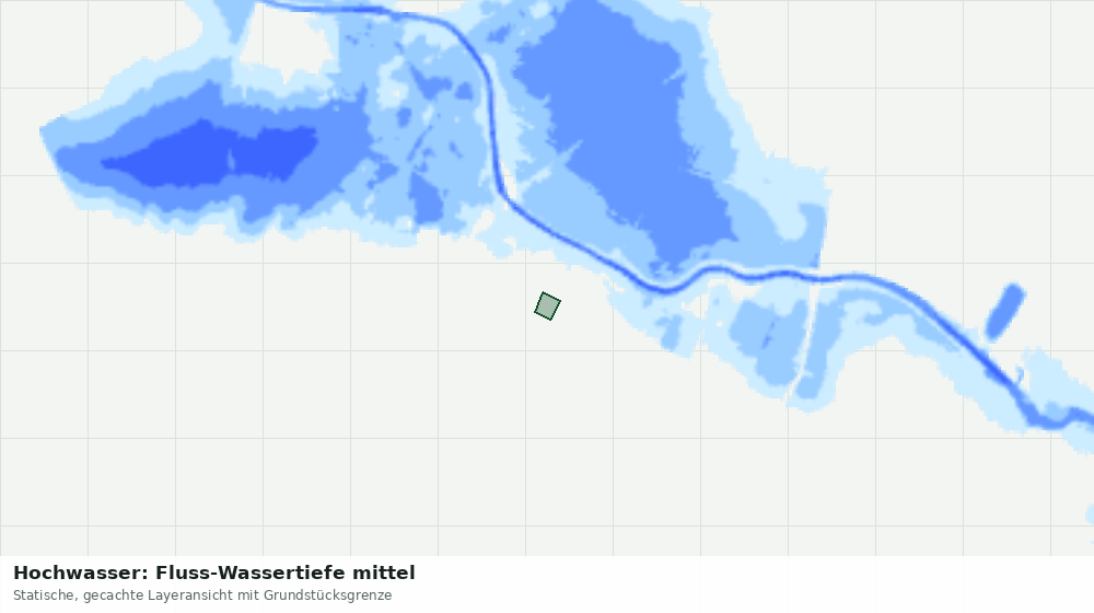 Statische Kartenansicht: Hochwasser: Fluss-Wassertiefe mittel