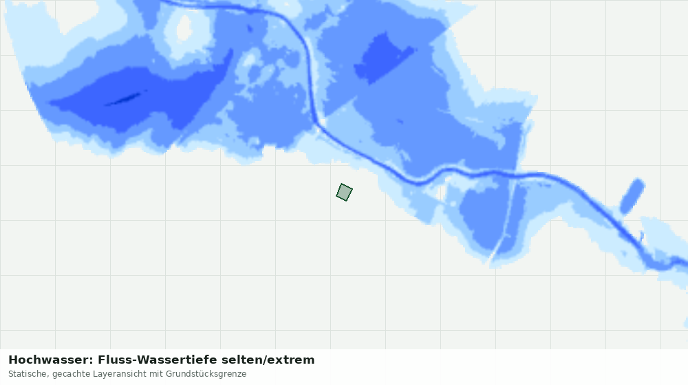 Statische Kartenansicht: Hochwasser: Fluss-Wassertiefe selten/extrem