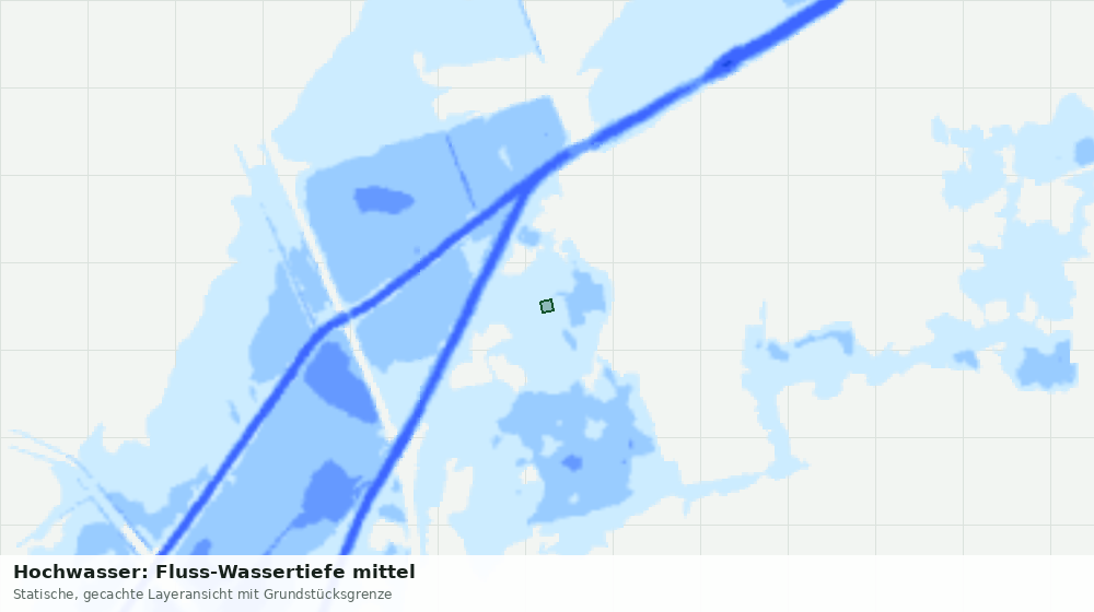 Statische Kartenansicht: Hochwasser: Fluss-Wassertiefe mittel