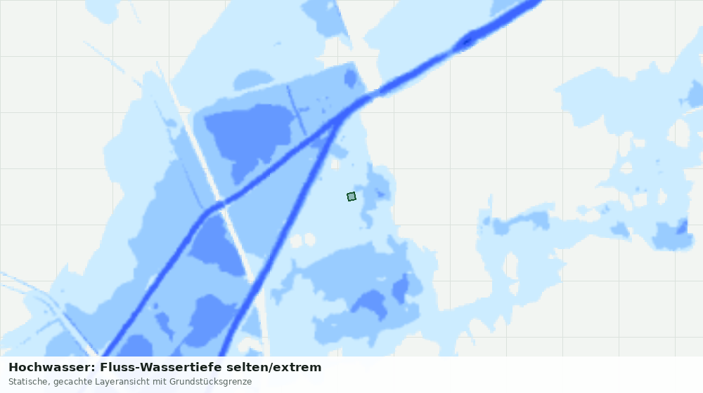 Statische Kartenansicht: Hochwasser: Fluss-Wassertiefe selten/extrem