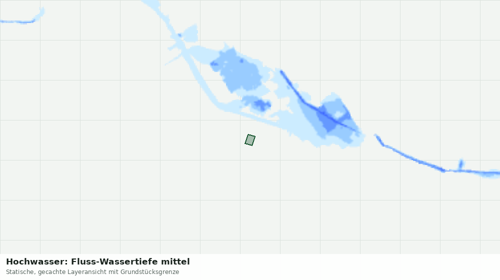 Statische Kartenansicht: Hochwasser: Fluss-Wassertiefe mittel