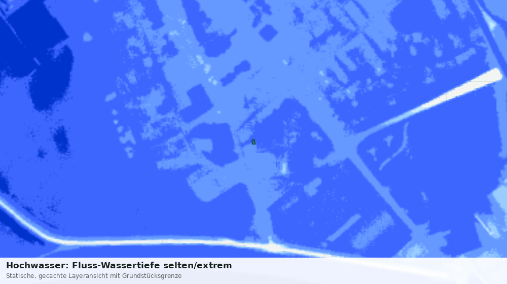 Statische Kartenansicht: Hochwasser: Fluss-Wassertiefe selten/extrem