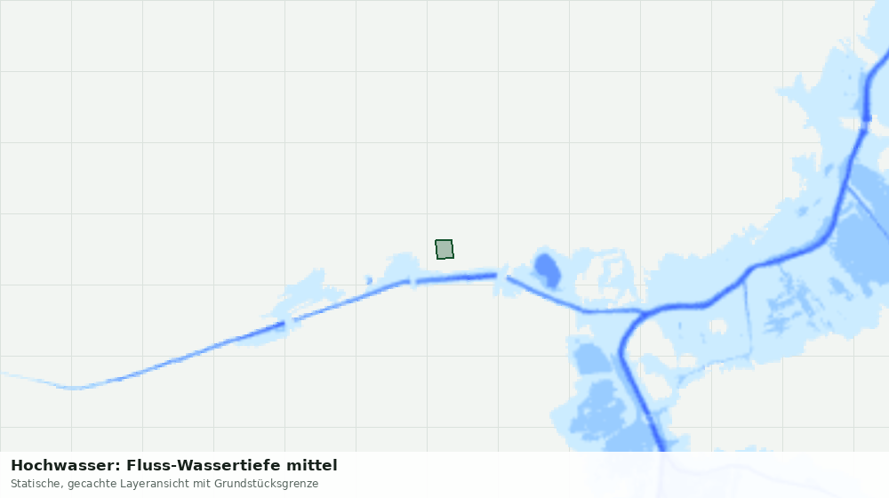 Statische Kartenansicht: Hochwasser: Fluss-Wassertiefe mittel