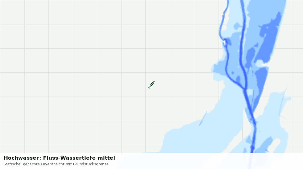Statische Kartenansicht: Hochwasser: Fluss-Wassertiefe mittel
