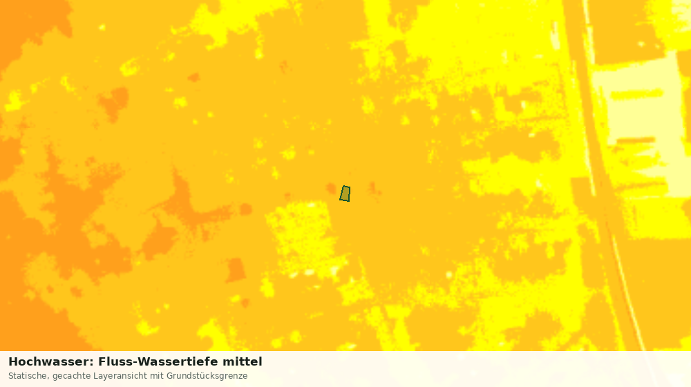 Statische Kartenansicht: Hochwasser: Fluss-Wassertiefe mittel