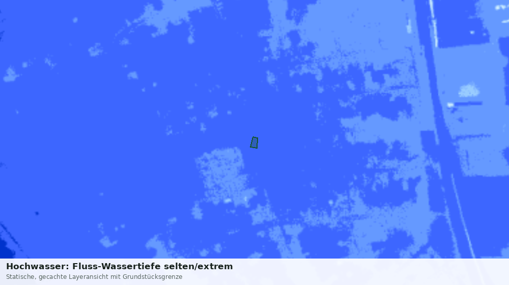 Statische Kartenansicht: Hochwasser: Fluss-Wassertiefe selten/extrem