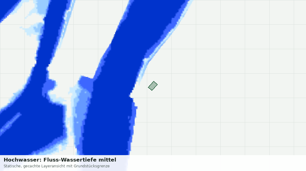 Statische Kartenansicht: Hochwasser: Fluss-Wassertiefe mittel