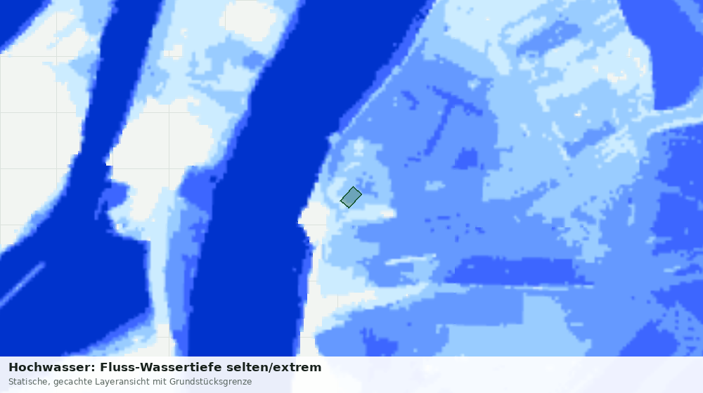 Statische Kartenansicht: Hochwasser: Fluss-Wassertiefe selten/extrem