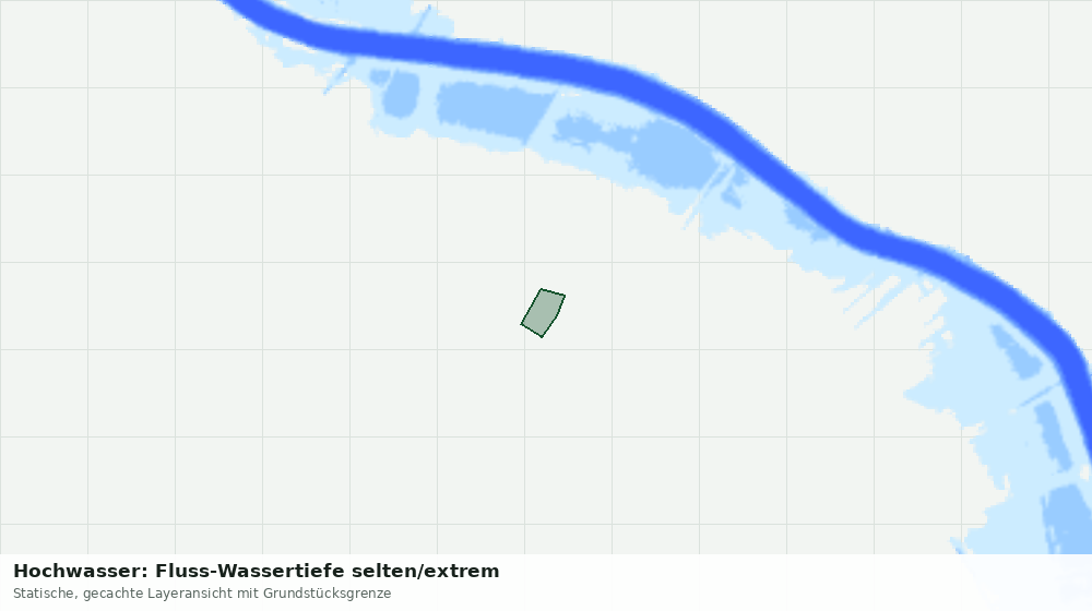 Statische Kartenansicht: Hochwasser: Fluss-Wassertiefe selten/extrem