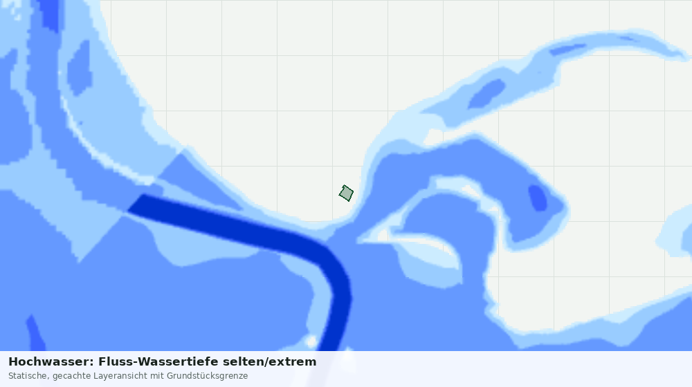 Statische Kartenansicht: Hochwasser: Fluss-Wassertiefe selten/extrem