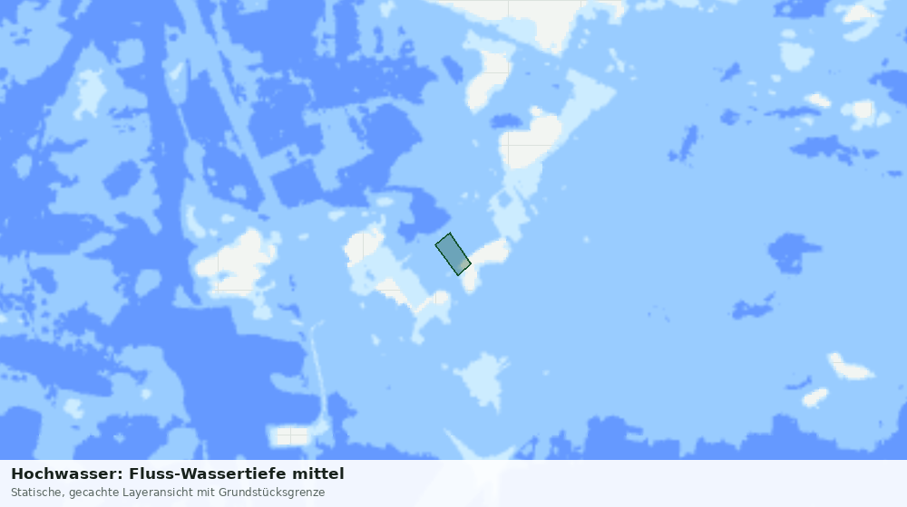 Statische Kartenansicht: Hochwasser: Fluss-Wassertiefe mittel