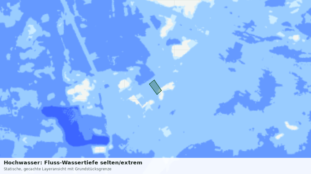 Statische Kartenansicht: Hochwasser: Fluss-Wassertiefe selten/extrem